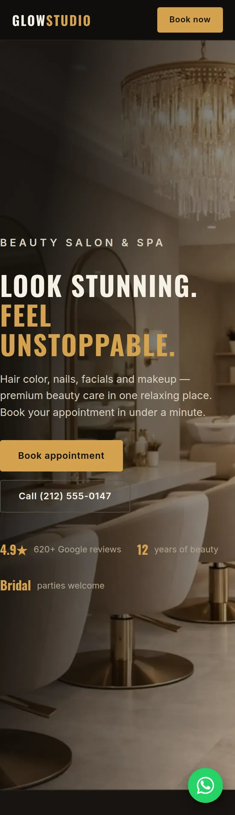 Salon website demo